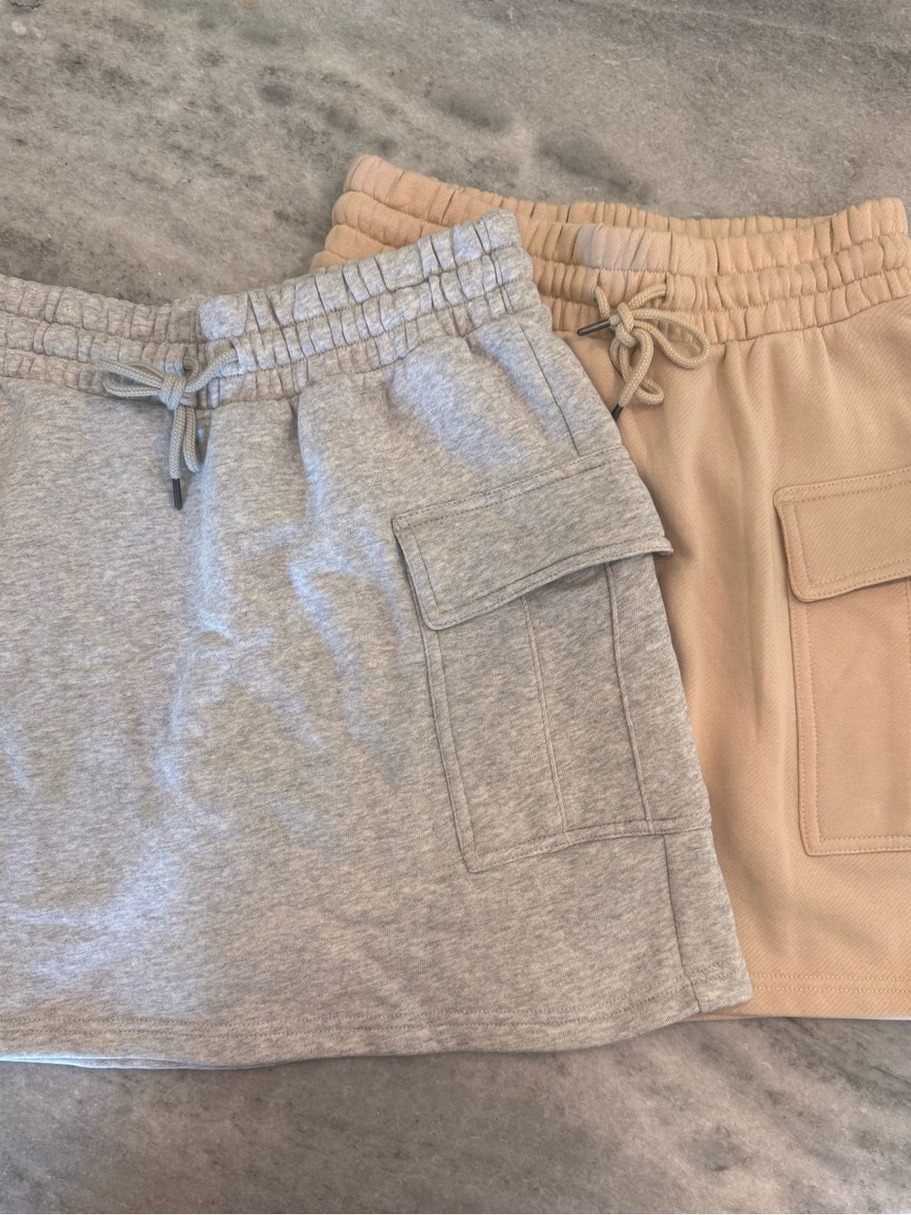 2 NWOT Universal Thread  Cargo Pocket Pull-On Skirts in Gray and Tan